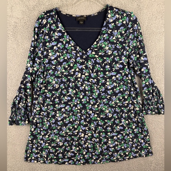 J Jill floral neck tunic size Medium - Picture 1 of 6